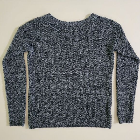 a.n.a. Women's Black Marled Crewneck Long Sleeve Pullover Sweater - Picture 10 of 10